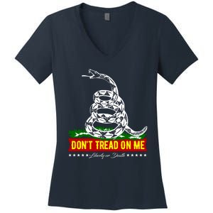 Dont Tread On Me Liberty Or Death Come & Take It Women's V-Neck T-Shirt