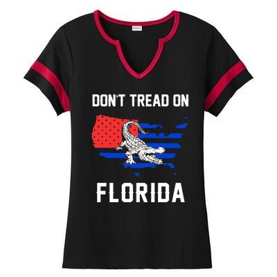 Don't Tread On Florida Ladies Halftime Notch Neck Tee