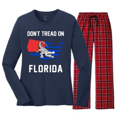 Don't Tread On Florida Women's Long Sleeve Flannel Pajama Set 