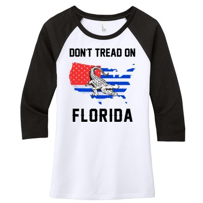 Don't Tread On Florida Women's Tri-Blend 3/4-Sleeve Raglan Shirt