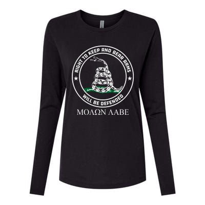 Dont Tread On Me Right To Keep & Bear Arms Come & Take It Womens Cotton Relaxed Long Sleeve T-Shirt