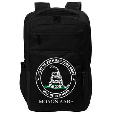 Dont Tread On Me Right To Keep & Bear Arms Come & Take It Impact Tech Backpack