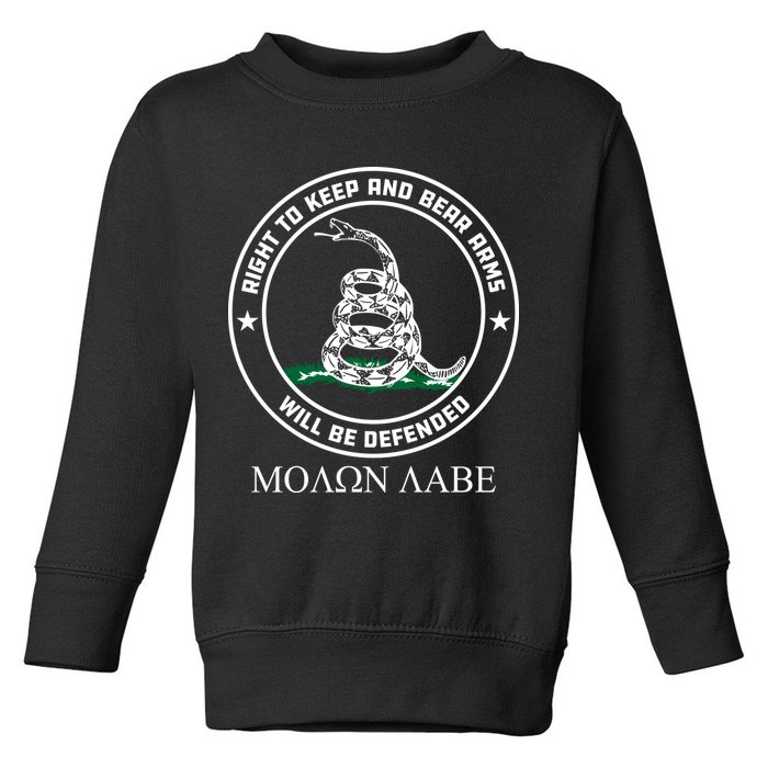 Dont Tread On Me Right To Keep & Bear Arms Come & Take It Toddler Sweatshirt