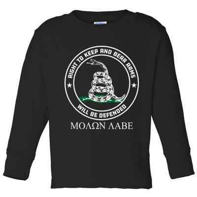 Dont Tread On Me Right To Keep & Bear Arms Come & Take It Toddler Long Sleeve Shirt