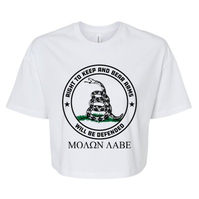 Dont Tread On Me Right To Keep & Bear Arms Come & Take It Bella+Canvas Jersey Crop Tee