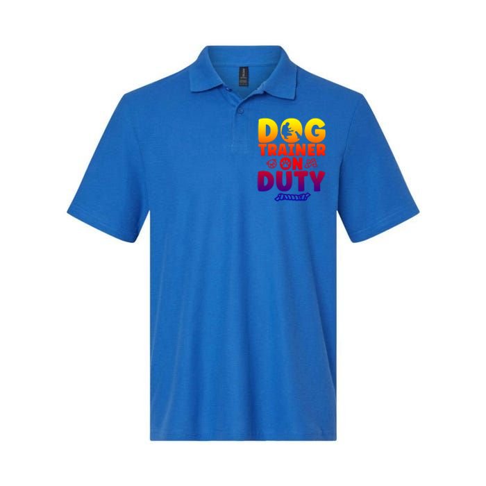 Dog Trainer On Duty Dog Training Gift Softstyle Adult Sport Polo