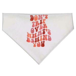 Don't Trip Over What's Behind You Retro Print On Back USA-Made Doggie Bandana