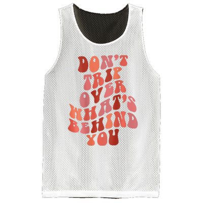 Don't Trip Over What's Behind You Retro Print On Back Mesh Reversible Basketball Jersey Tank