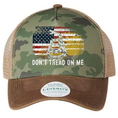 Dont Tread On Me USA Flag Rights Fight Legacy Tie Dye Trucker Hat