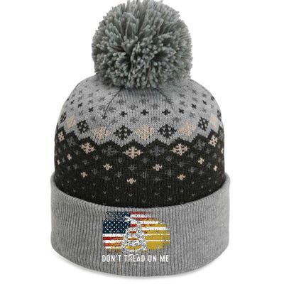 Dont Tread On Me USA Flag Rights Fight The Baniff Cuffed Pom Beanie