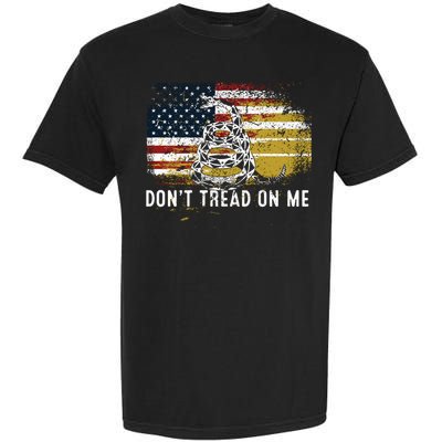 Dont Tread On Me USA Flag Rights Fight Garment-Dyed Heavyweight T-Shirt