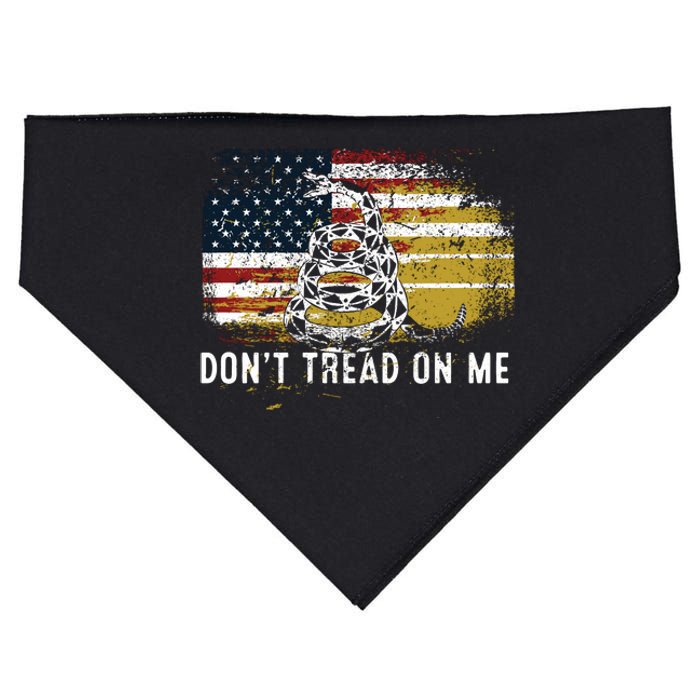 Dont Tread On Me USA Flag Rights Fight USA-Made Doggie Bandana