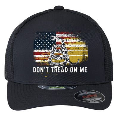 Dont Tread On Me USA Flag Rights Fight Flexfit Unipanel Trucker Cap