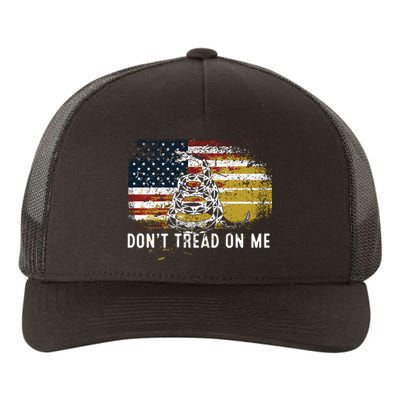 Dont Tread On Me USA Flag Rights Fight Yupoong Adult 5-Panel Trucker Hat