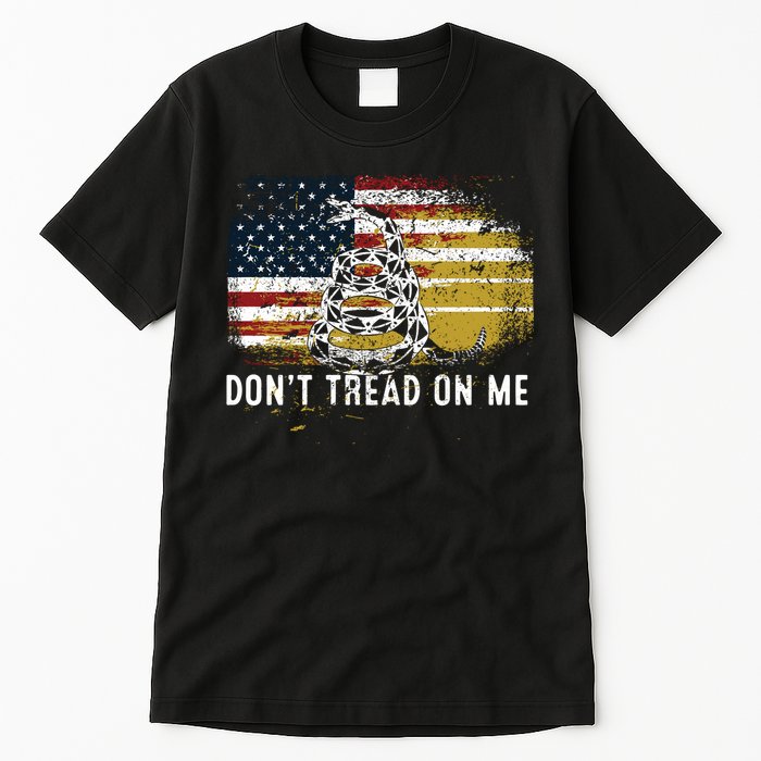 Dont Tread On Me USA Flag Rights Fight Tall T-Shirt