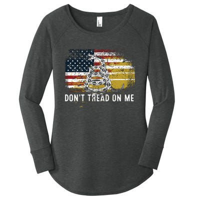 Dont Tread On Me USA Flag Rights Fight Women's Perfect Tri Tunic Long Sleeve Shirt