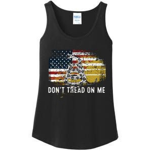 Dont Tread On Me USA Flag Rights Fight Ladies Essential Tank