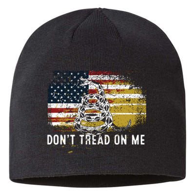 Dont Tread On Me USA Flag Rights Fight Sustainable Beanie