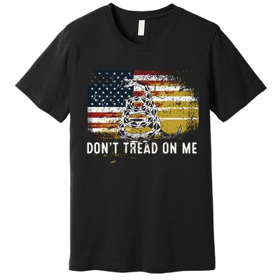 Dont Tread On Me USA Flag Rights Fight Premium T-Shirt