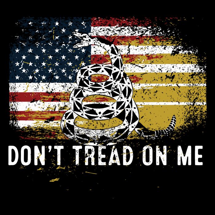 Dont Tread On Me USA Flag Rights Fight Tie-Dye T-Shirt