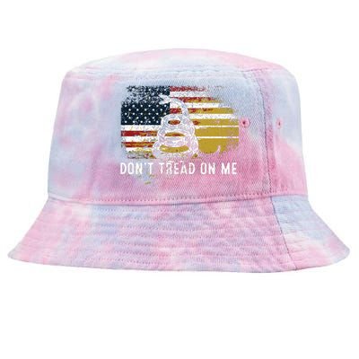 Dont Tread On Me USA Flag Rights Fight Tie-Dyed Bucket Hat