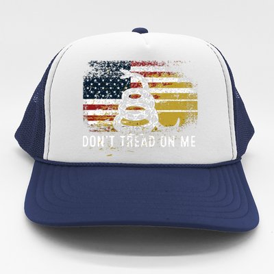 Dont Tread On Me USA Flag Rights Fight Trucker Hat