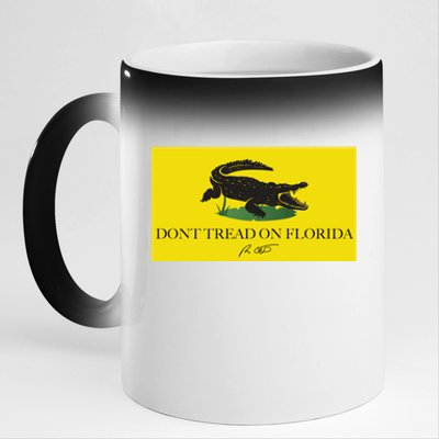 Don't Tread On Florida Ron Desantis 11oz Black Color Changing Mug