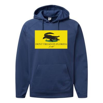 Don't Tread On Florida Ron Desantis Performance Fleece Hoodie