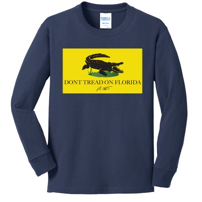 Don't Tread On Florida Ron Desantis Kids Long Sleeve Shirt