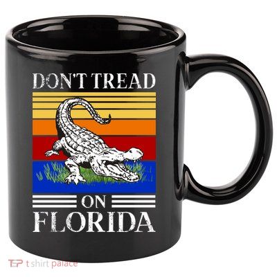 Don't Tread On Florida Gator Vintage 11oz C Handle Ceramic Mug