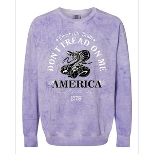 Dont Tread On Me Land Of The Free Liberty Or Death Colorblast Crewneck Sweatshirt