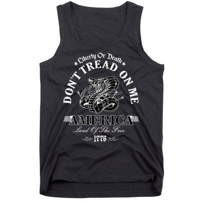 Dont Tread On Me Land Of The Free Liberty Or Death Tank Top