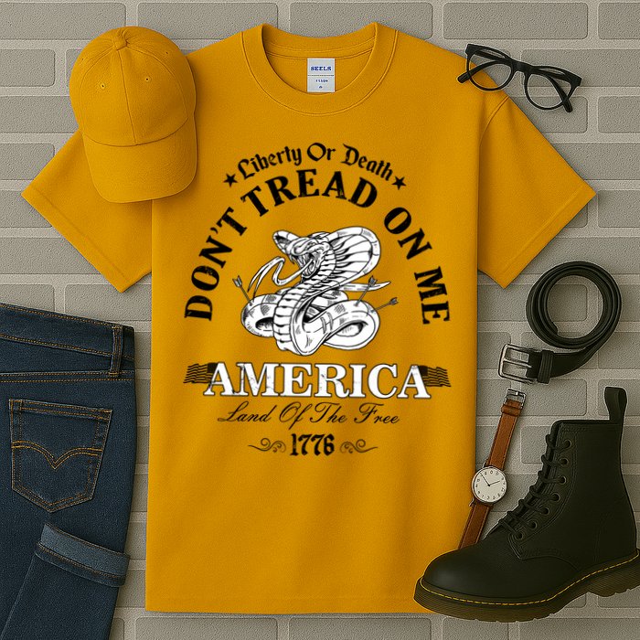 Dont Tread On Me Land Of The Free Liberty Or Death Tall T-Shirt