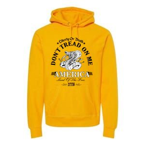 Dont Tread On Me Land Of The Free Liberty Or Death Premium Hoodie