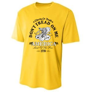 Dont Tread On Me Land Of The Free Liberty Or Death Performance Sprint T-Shirt