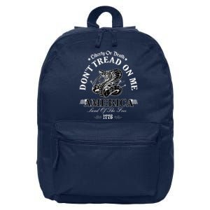 Dont Tread On Me Land Of The Free Liberty Or Death 16 in Basic Backpack