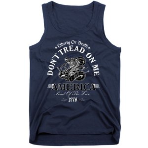 Dont Tread On Me Land Of The Free Liberty Or Death Tank Top