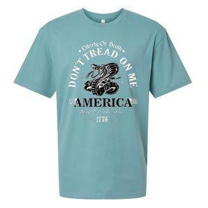 Dont Tread On Me Land Of The Free Liberty Or Death Sueded Cloud Jersey T-Shirt