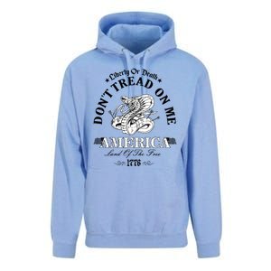 Dont Tread On Me Land Of The Free Liberty Or Death Unisex Surf Hoodie