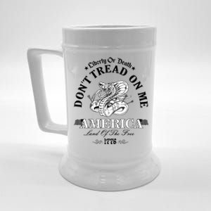 Dont Tread On Me Land Of The Free Liberty Or Death Beer Stein