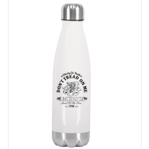 Dont Tread On Me Land Of The Free Liberty Or Death Stainless Steel Insulated Water Bottle