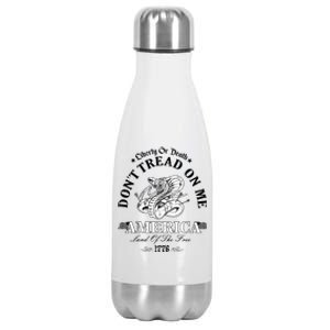 Dont Tread On Me Land Of The Free Liberty Or Death Stainless Steel Insulated Water Bottle