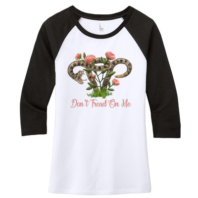 Don’T Tread On Me Women's Tri-Blend 3/4-Sleeve Raglan Shirt