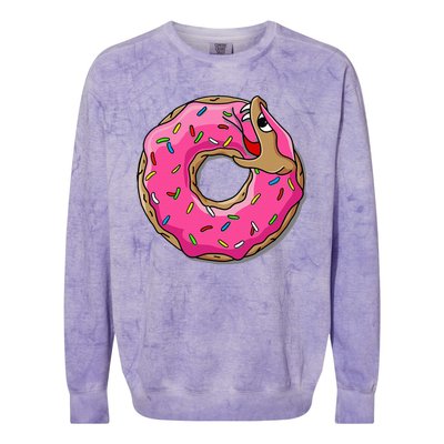 Donut Tread On Me  Colorblast Crewneck Sweatshirt