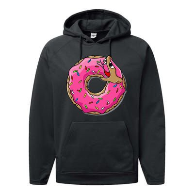 Donut Tread On Me  Performance Fleece Hoodie