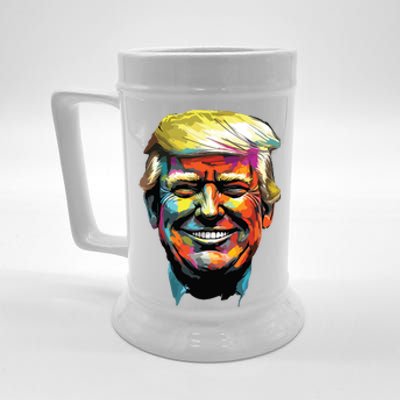 Donald Trump Oil Painting Style Donald J Trump Smiling Beer Stein