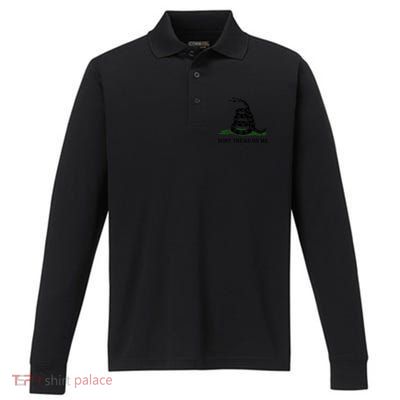 Dont Tread On Me | Gadsden Flag Performance Long Sleeve Polo