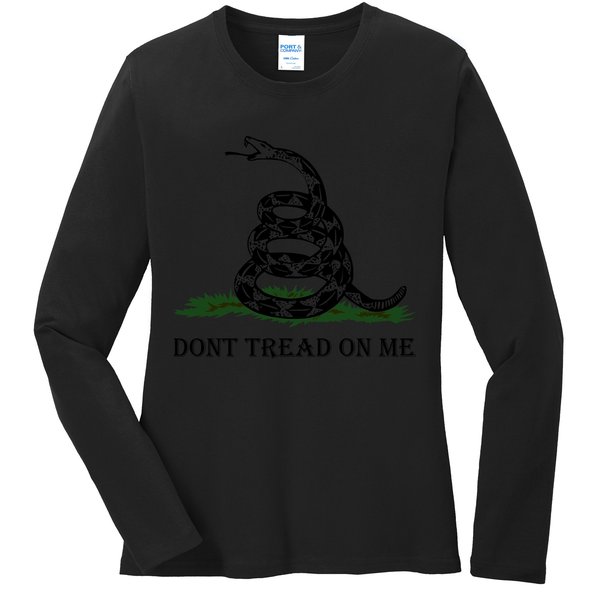 Dont Tread On Me | Gadsden Flag Ladies Long Sleeve Shirt