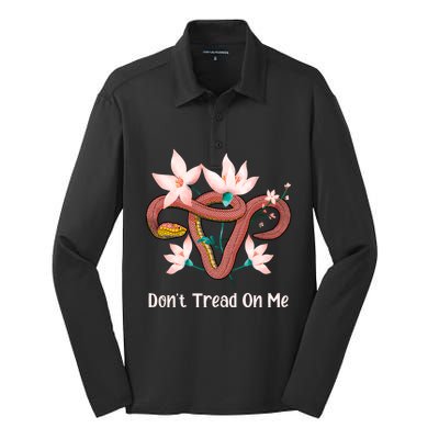 Don’t Tread On Me Uterus Gift Silk Touch Performance Long Sleeve Polo