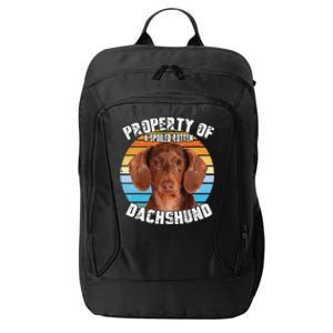 Dachshund Tan Owner Lover Property Of Cute Dog City Backpack